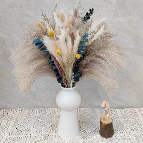 60/62/76/80/85/100pcs Boho Pampas Grass Bouquet Home Decor Floral Dried Flowers Wedding Arrangements Natural Reed Bunny Tails - 76pcs - China