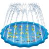 100/170 CM Children Pet Water Mat Summer Beach Inflatable Water Spray Pad Lawn Swimming Pool Mat Pet Sprinkler Outdoor Game Toy - 170cm Light blue B -