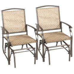 2 pcs Patio Swing Single Glider Chair Rocking Seating - OP3906-2