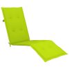 Patio Deck Chair with Footrest and Cushion Solid Wood Acacia - Gray