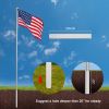 25ft Sectional Al Flag Pole w/US Flag Ball - US