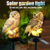 Solar Owl Garden Light Owl Solar Lamp Parrot Lawn Light Solar Lights Outdoor Solar Light Animal Pixie Lawn Lamp Waterproof Decor - White - China