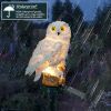 Solar Owl Garden Light Owl Solar Lamp Parrot Lawn Light Solar Lights Outdoor Solar Light Animal Pixie Lawn Lamp Waterproof Decor - White - China