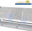 3 Person Patio Swing Seat with Adjustable Canopy for Patio, Garden, Poolside, Balcony - grey