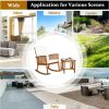 2 Pieces Acacia Wood Patio Rocking Chair Table Set - Teak