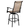 2pcs Wrought Iron Swivel Bar Chair Patio Swivel Bar Stools Black - as pic
