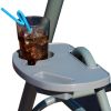 3 Person Patio Swing Seat with Adjustable Canopy for Patio, Garden, Poolside, Balcony - bule