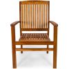 5-Piece Oval Extension Table Stacking Chair Set with White Cushions
